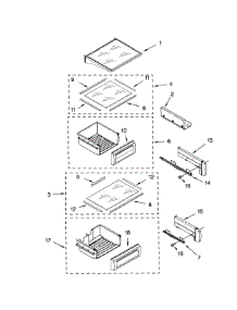 Refrig Shelf parts for Dacor Refrigerator EF42DBSS from AppliancePartsPros.com