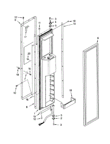 Left Door parts for Dacor Refrigerator EF42DBSS from AppliancePartsPros.com