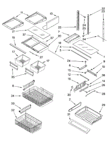 Shelves parts for Dacor Refrigerator EF36BNNFSS from AppliancePartsPros.com