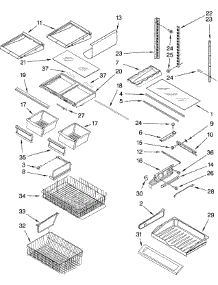 Shelves parts for Dacor Refrigerator EF36BNFSS from AppliancePartsPros.com