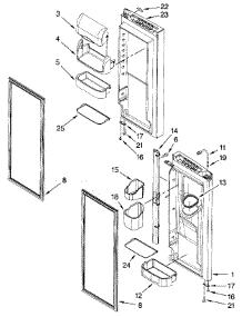 Ref Door parts for Dacor Refrigerator EF36IWFSS from AppliancePartsPros.com