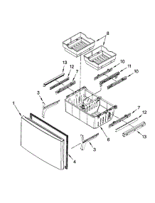 Fre Door parts for Dacor Refrigerator EF36IWFSS from AppliancePartsPros.com