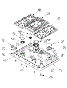 Top Frame parts for Dacor Cooktop DCT305SLP from AppliancePartsPros.com