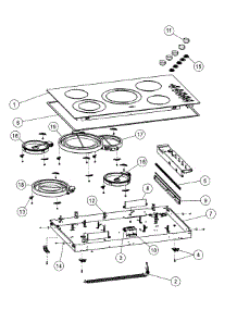 Cooktop parts for Dacor Cooktop DECT365 from AppliancePartsPros.com