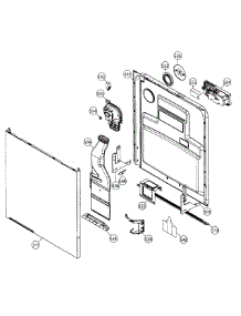 Door Assembly parts for Dacor Dishwasher EDWH24S from AppliancePartsPros.com