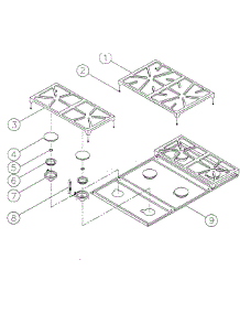 Top Assembly parts for Dacor Cooktop ESG366 from AppliancePartsPros.com