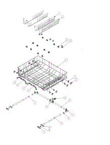 Lower Rack parts for Dacor Dishwasher EDW24SBK from AppliancePartsPros.com