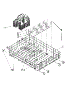Lower Rack parts for Dacor Dishwasher ED30SCH from AppliancePartsPros.com