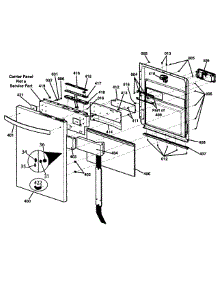 Door Assembly parts for Dacor Dishwasher MDW24S from AppliancePartsPros.com