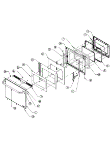 Door Assembly parts for Dacor Wall Oven EORS127B from AppliancePartsPros.com