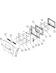 Door Assembly parts for Dacor Wall Oven EORD227SCH from AppliancePartsPros.com