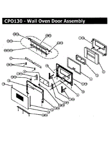 Door Assembly parts for Dacor Wall Oven CPO130 from AppliancePartsPros.com