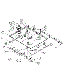 Upper Cooktop parts for Dacor Cooktop DRT304SNG from AppliancePartsPros.com