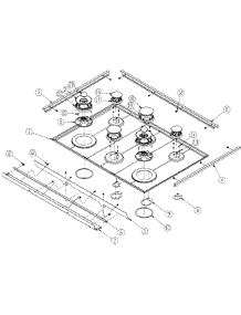 Upper Cooktop parts for Dacor Cooktop DRT366SNG from AppliancePartsPros.com