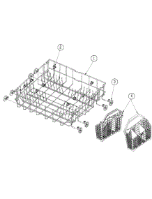Lower Rack parts for Dacor Dishwasher ED24SCP from AppliancePartsPros.com