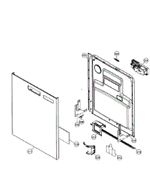 Door Assembly parts for Dacor Dishwasher DDW24S from AppliancePartsPros.com