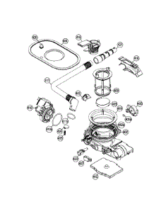 Pump Assembly parts for Dacor Dishwasher RDW24I from AppliancePartsPros.com