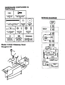 Wiring Diagram  /  Hardware Bag parts for Broan Range Hood 113023 from AppliancePartsPros.com