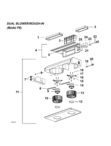 Blower P8 parts for Broan Range Hood K210A30SS from AppliancePartsPros.com