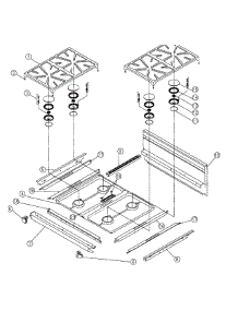 Top Frame parts for Dacor Range EGR30 from AppliancePartsPros.com