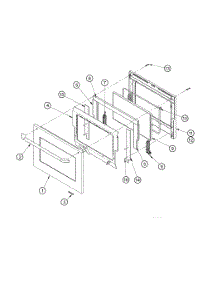 Door Assembly parts for Dacor Wall Oven RO130FS from AppliancePartsPros.com