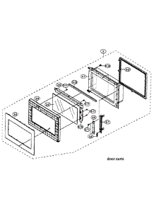 Door Assembly parts for Dacor Microwave DCM24R from AppliancePartsPros.com
