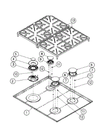 Upper Cooktop parts for Dacor Range DR30DNG from AppliancePartsPros.com