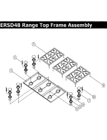Top Frame parts for Dacor Range ERSD48LP from AppliancePartsPros.com