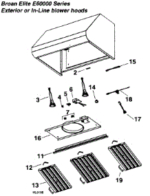 Range Hood parts for Broan Range Hood E60E36SS from AppliancePartsPros.com