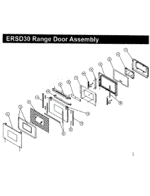 Door Assembly parts for Dacor Range ERSD30NG from AppliancePartsPros.com