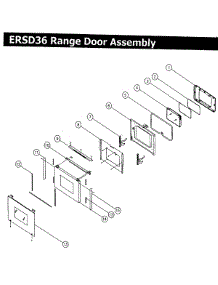 Door Assembly parts for Dacor Range ERSD36NGH from AppliancePartsPros.com