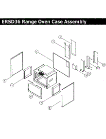 Cabinet Assembly parts for Dacor Range ERSD36NGH from AppliancePartsPros.com