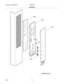 13 - Controls parts for Electrolux Refrigerator E23BC68JPS8 from AppliancePartsPros.com