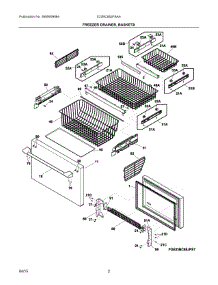 02 - Freezer Drawer, Baskets parts for Electrolux Refrigerator E23BC68JPSAA from AppliancePartsPros.com