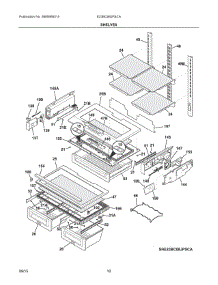 05 - Shelves parts for Electrolux Refrigerator E23BC68JPSCA from AppliancePartsPros.com
