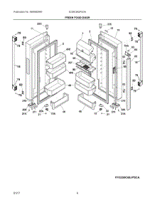 03 - Fresh Food Door parts for Electrolux Refrigerator E23BC68JPSDA from AppliancePartsPros.com