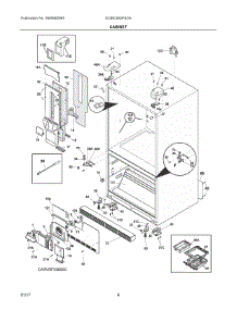 04 - Cabinet parts for Electrolux Refrigerator E23BC68JPSDA from AppliancePartsPros.com