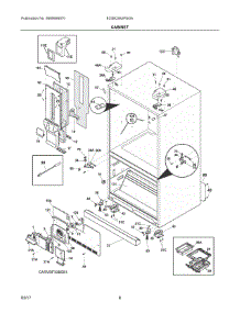 04 - Cabinet parts for Electrolux Refrigerator E23BC68JPSGA from AppliancePartsPros.com