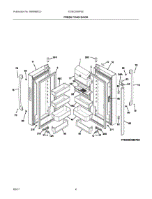 03 - Fresh Food Door parts for Electrolux Refrigerator E23BC69SPS0 from AppliancePartsPros.com