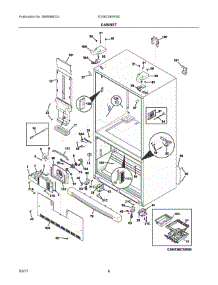 04 - Cabinet parts for Electrolux Refrigerator E23BC69SPS0 from AppliancePartsPros.com