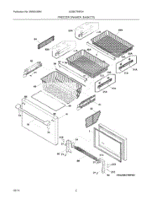 03 - Freezer Drawer, Baskets parts for Electrolux Refrigerator E23BC78IPSH from AppliancePartsPros.com