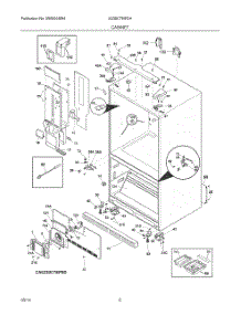 07 - Cabinet parts for Electrolux Refrigerator E23BC78IPSH from AppliancePartsPros.com
