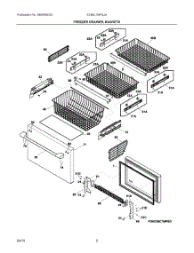 02 - Freezer Drawer, Baskets parts for Electrolux Refrigerator E23BC78IPSJA from AppliancePartsPros.com