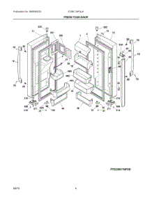 03 - Fresh Food Door parts for Electrolux Refrigerator E23BC78IPSJA from AppliancePartsPros.com