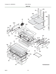 05 - Shelves parts for Electrolux Refrigerator E23BC78IPSJA from AppliancePartsPros.com