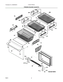 02 - Freezer Drawer, Baskets parts for Electrolux Refrigerator E23BC78IPSKA from AppliancePartsPros.com