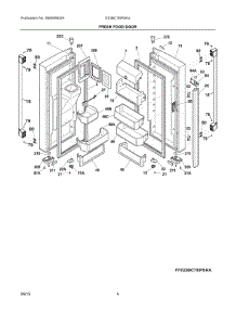 03 - Fresh Food Door parts for Electrolux Refrigerator E23BC78IPSKA from AppliancePartsPros.com