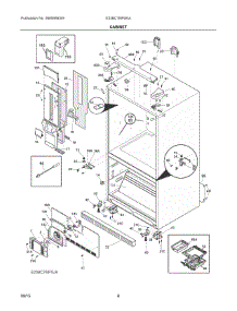 04 - Cabinet parts for Electrolux Refrigerator E23BC78IPSKA from AppliancePartsPros.com