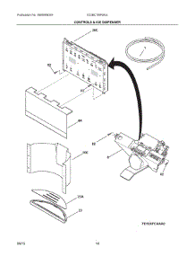 07 - Controls & Ice Dispenser parts for Electrolux Refrigerator E23BC78IPSKA from AppliancePartsPros.com