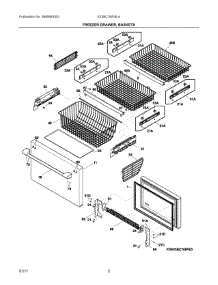 02 - Freezer Drawer, Baskets parts for Electrolux Refrigerator E23BC78IPSLA from AppliancePartsPros.com